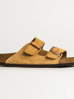 MENS BIRKENSTOCK ARIZONA SUEDE SANDALS LATTE EU - 44/ US - 11M